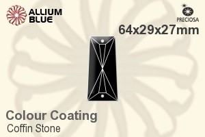 Preciosa Coffin Stone (115) 64x29x27mm - Colour Coating