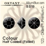 Oktant™ Premium Chaton (123) SS19 - Color (Half Coated) With Gold Foiling