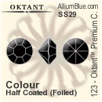 Oktant™ Premium Chaton (123) SS29 - Color (Half Coated) With Gold Foiling