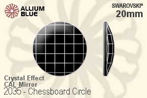 Swarovski Chessboard Circle Flat Back No-Hotfix (2035) 20mm - Crystal Effect Unfoiled