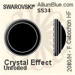 施华洛世奇 Framed 圆拱形 熨底平底石 (2080/H) SS34 - 颜色（半涂层） 铝质水银底