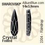 Swarovski Raindrop Flat Back No-Hotfix (2304) 10x2.8mm - Color With Platinum Foiling