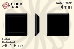 Swarovski Base Flat Back No-Hotfix (2402) 4mm - Color Unfoiled