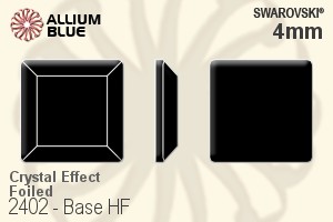 スワロフスキー Base ラインストーン ホットフィックス (2402) 4mm - クリスタル エフェクト 裏面アルミニウムフォイル