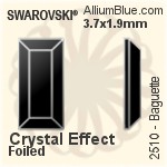 施華洛世奇 純潔樹葉 平底石 (2204) 6x4.8mm - 白色（半塗層） 白金水銀底