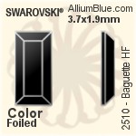 施華洛世奇 長方 熨底平底石 (2510) 5x2.5mm - 顏色 鋁質水銀底