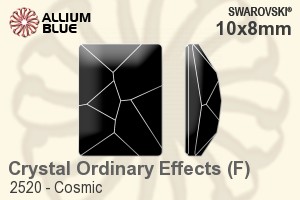 Swarovski Cosmic Flat Back No-Hotfix (2520) 10x8mm - Crystal Effect With Platinum Foiling