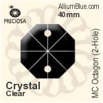 Preciosa MC Octagon (2-Hole) (2552) 50mm - Metal Coating