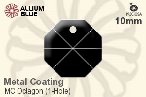 Preciosa MC Octagon (1-Hole) (2571) 10mm - Metal Coating