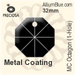 Preciosa MC Octagon (1-Hole) (2571) 40mm - Colour Coating