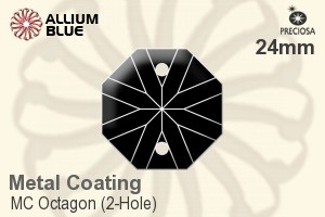 Preciosa MC Octagon (2-Hole) (2611) 24mm - Metal Coating