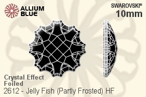 Swarovski Jelly Fish (Partly Frosted) Flat Back Hotfix (2612) 10mm - Crystal Effect With Aluminum Foiling