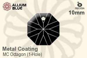 Preciosa MC Octagon (1-Hole) (2636) 10mm - Metal Coating