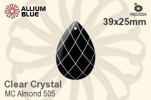 Preciosa MC Almond 505 (2661) 39x25mm - Clear Crystal