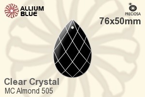 Preciosa MC Almond 505 (2661) 76x50mm - Clear Crystal