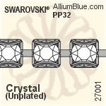 Swarovski Catch-free Cupchain (27001) PP32, Unplated, 00C - Clear Crystal