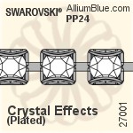 Swarovski Catch-free Cupchain (27001) PP24, Plated, 00C - Crystal Effects