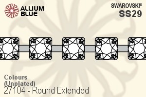 スワロフスキー ラウンド Extended Cupchain (27104) PP32, Unメッキ, 00C - カラー