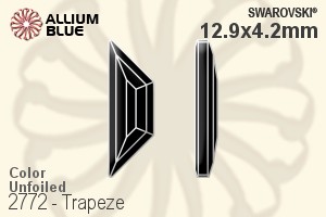 施華洛世奇 Trapeze 平底石 (2772) 12.9x4.2mm - 顏色 無水銀底