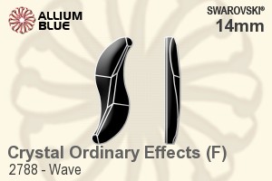 Swarovski Wave Flat Back No-Hotfix (2788) 14mm - Crystal (Ordinary Effects) With Platinum Foiling