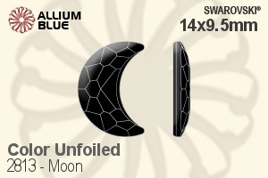 Swarovski Moon Flat Back No-Hotfix (2813) 14x9.5mm - Color Unfoiled