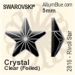 Swarovski XILION Rose Flat Back Hotfix (2038) SS6 - Color With Silver Foiling