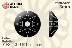 施華洛世奇XIRIUS施悅中孔 手縫石 (3188) 3mm - 顏色 無水銀底