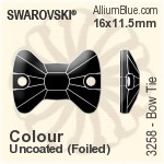 スワロフスキー Bow Tie ソーオンストーン (3258) 16x11.5mm - クリスタル エフェクト 裏面にホイル無し