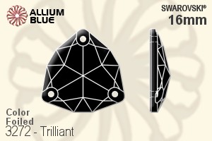 スワロフスキー Trilliant ソーオンストーン (3272) 16mm - カラー 裏面プラチナフォイル