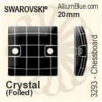 施华洛世奇 Chessboard 手缝石 (3293) 24mm - Colour (Uncoated) With Platinum Foiling