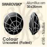 スワロフスキー Nautilus ファンシーストーン (4196) 23x20mm - カラー（ハーフ　コーティング） 裏面にホイル無し