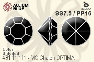Preciosa MC Chaton OPTIMA (431 11 111) SS7.5 / PP16 - Color Unfoiled