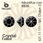 寶仕奧莎 機切尖底石 OPTIMA (431 11 111) SS25 - 白色（鍍膜） 銀箔底