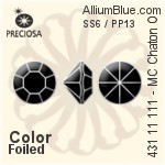 Preciosa MC Chaton (431 11 111) SS28 - Colour (Uncoated) With Golden Foiling