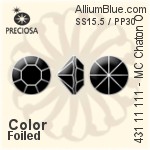 Preciosa MC Flower Sew-on Stone (438 52 301) 8mm - Clear Crystal With Silver Foiling