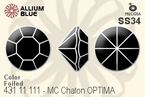 Preciosa MC Chaton OPTIMA (431 11 111) SS34 - Color With Golden Foiling
