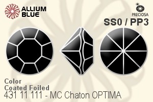 宝仕奥莎 机切尖底石 OPTIMA (431 11 111) SS0 / PP3 - 颜色（涂层） 金箔底