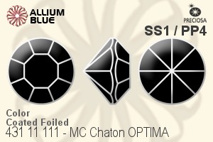 宝仕奥莎 机切尖底石 OPTIMA (431 11 111) SS1 / PP4 - 颜色（涂层） 金箔底