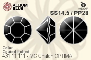 宝仕奥莎 机切尖底石 OPTIMA (431 11 111) SS14.5 / PP28 - 颜色（涂层） 金箔底