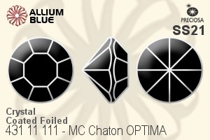 寶仕奧莎 機切尖底石 OPTIMA (431 11 111) SS21 - 白色（鍍膜） 金箔底