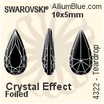 Swarovski Teardrop Fancy Stone (4322) 10x5mm - Color Unfoiled