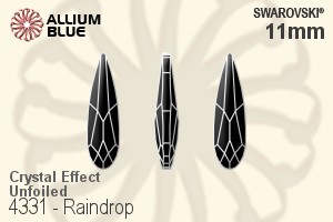 スワロフスキー Raindrop ファンシーストーン (4331) 11mm - クリスタル エフェクト 裏面にホイル無し