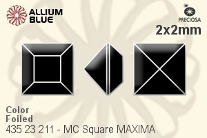 PRECIOSA Square MXM 2x2 sm.topaz DF