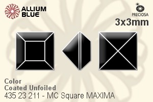 PRECIOSA Square MXM 3x3 jet U Hem