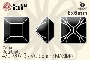 寶仕奧莎 機切正方形 MAXIMA 美飾瑪 花式石 (435 23 615) 6x6mm - 顏色 無水銀底