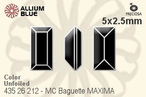 PRECIOSA Baguette MXM 5x2.5 jet U