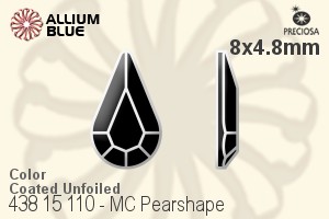 Preciosa MC Pearshape Flat-Back Stone (438 15 110) 8x4.8mm - Color (Coated) Unfoiled