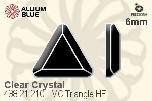 Preciosa MC Triangle Flat-Back Hot-Fix Stone (438 21 210) 6mm - Clear Crystal