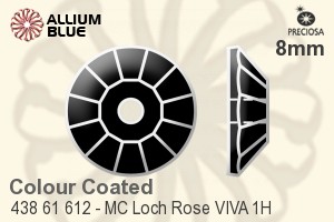 Preciosa MC Loch Rose VIVA 1H Sew-on Stone (438 61 612) 8mm - Colour (Coated)