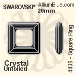 スワロフスキー Square Ring ファンシーストーン (4439) 30mm - カラー（ハーフ　コーティング） 裏面にホイル無し